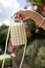 Petal and Pup USA ACCESSORIES Eleanor Beaded Bag - Pearl One Size