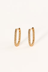 Petal and Pup USA ACCESSORIES Fabian Hoop Earrings - Gold One Size
