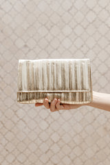 Petal and Pup USA ACCESSORIES Gemma Ruched Clutch - Gold One Size