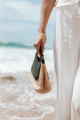 Petal and Pup USA ACCESSORIES Hannah Bag - Natural/Black One Size