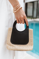 Petal and Pup USA ACCESSORIES Hannah Bag - Natural/Black One Size