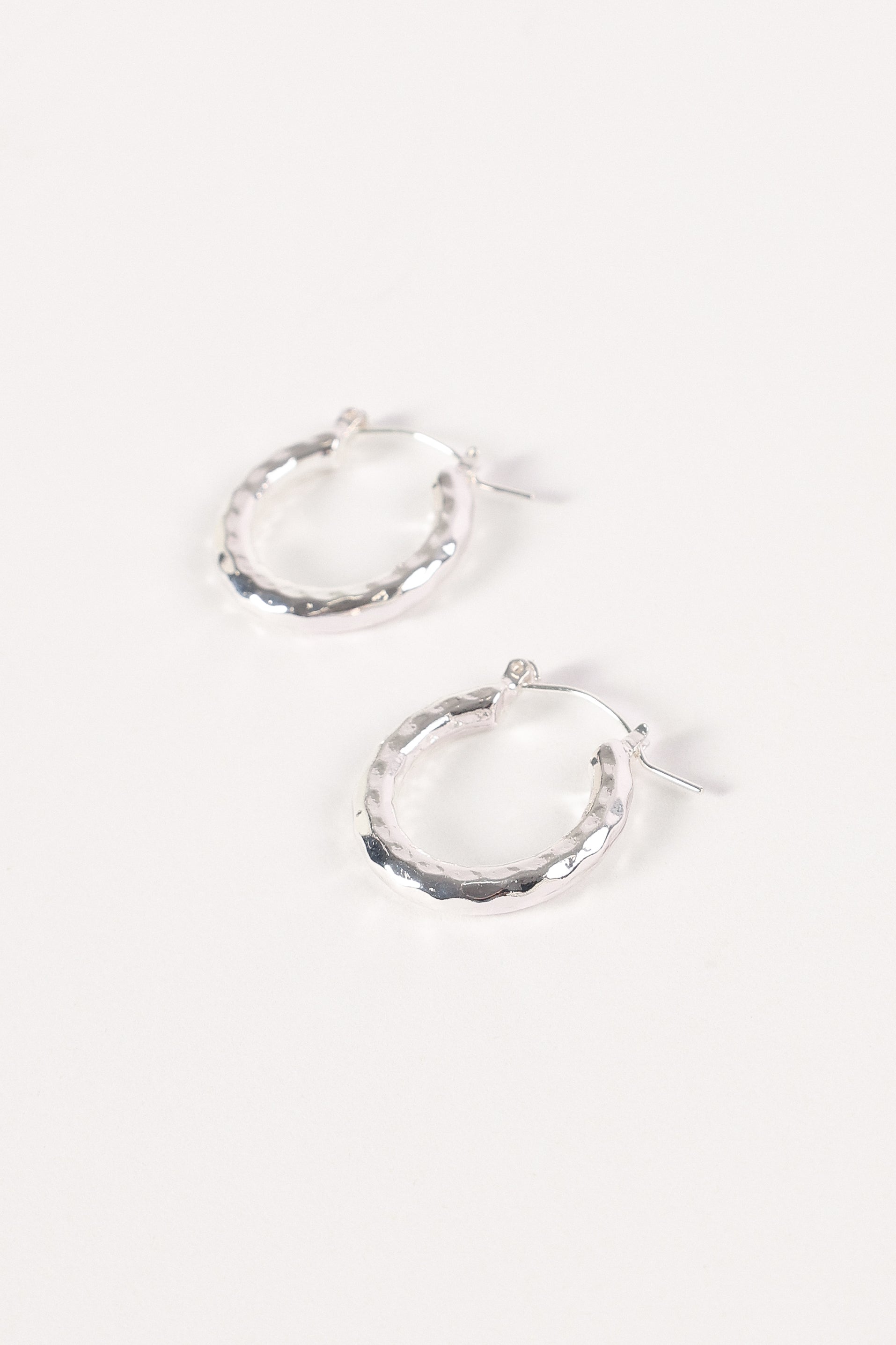 Petal and Pup USA ACCESSORIES Kennedy Hoop Earrings - Silver One Size