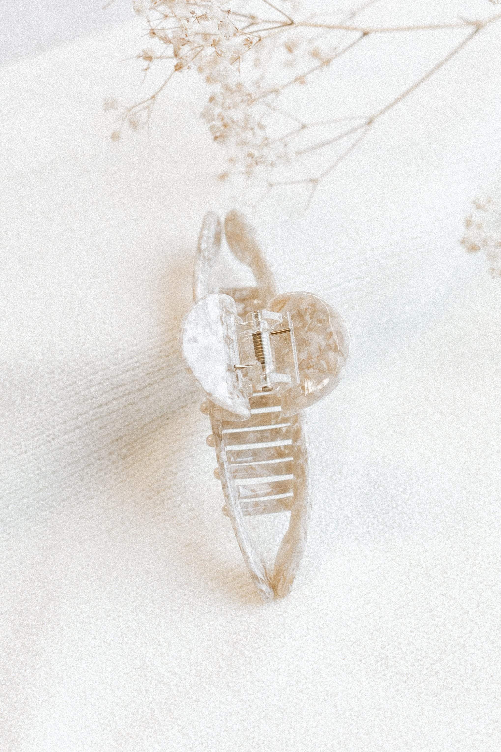 Petal and Pup USA ACCESSORIES Linnea Hairclip - Pearl Beige One Size