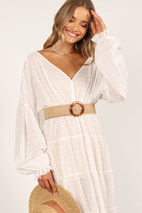 Petal and Pup USA ACCESSORIES Mary Woven Waist Belt - Natural One Size