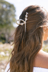 Petal and Pup USA ACCESSORIES Mila Flower Hairclip - Pearl One Size