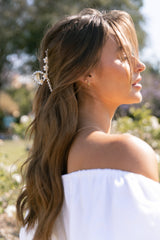 Petal and Pup USA ACCESSORIES Mila Flower Hairclip - Pearl One Size