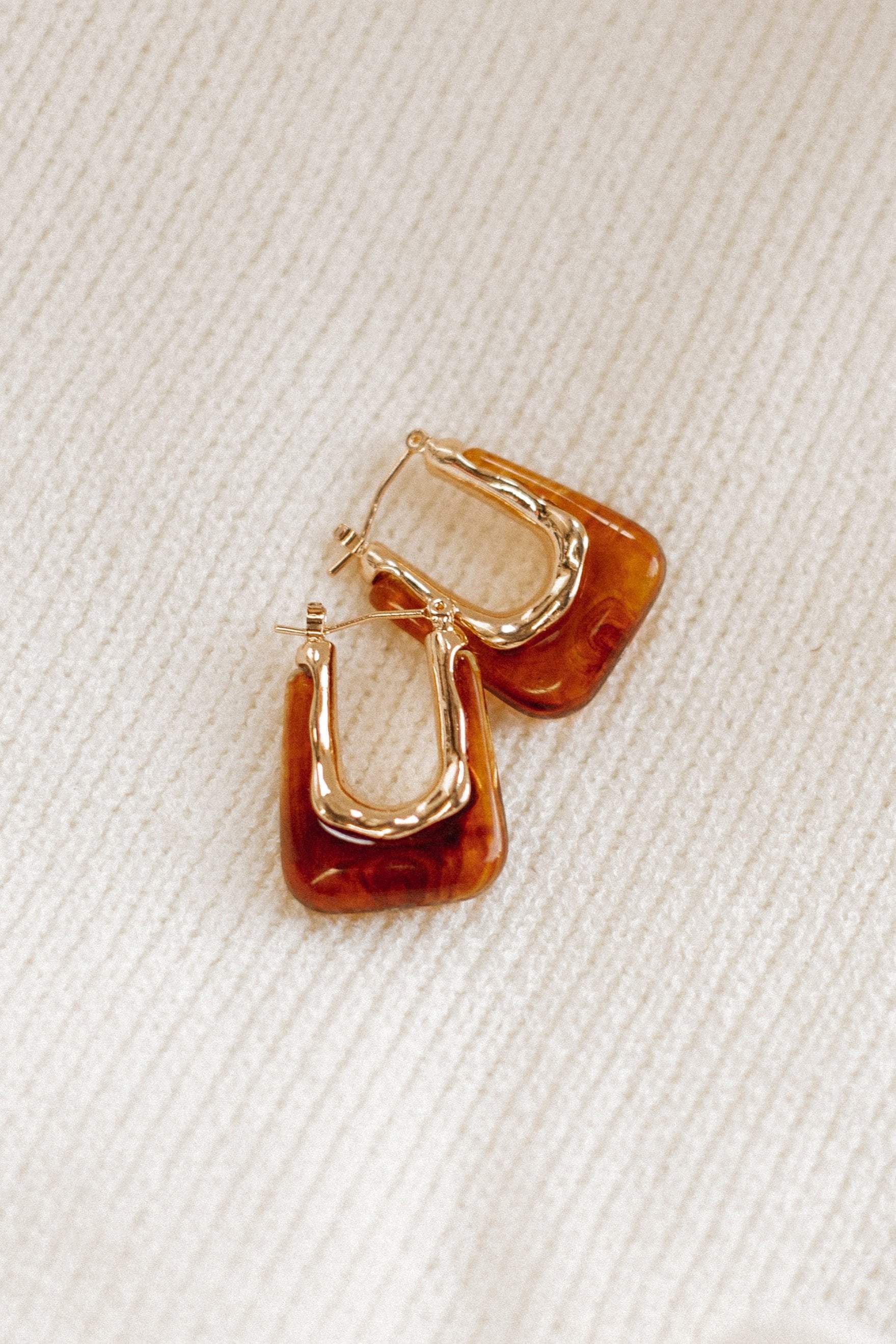 Petal and Pup USA ACCESSORIES Minsi Earrings - Brown One Size