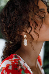 Petal and Pup USA ACCESSORIES Montague Drop Earrings - Gold One Size