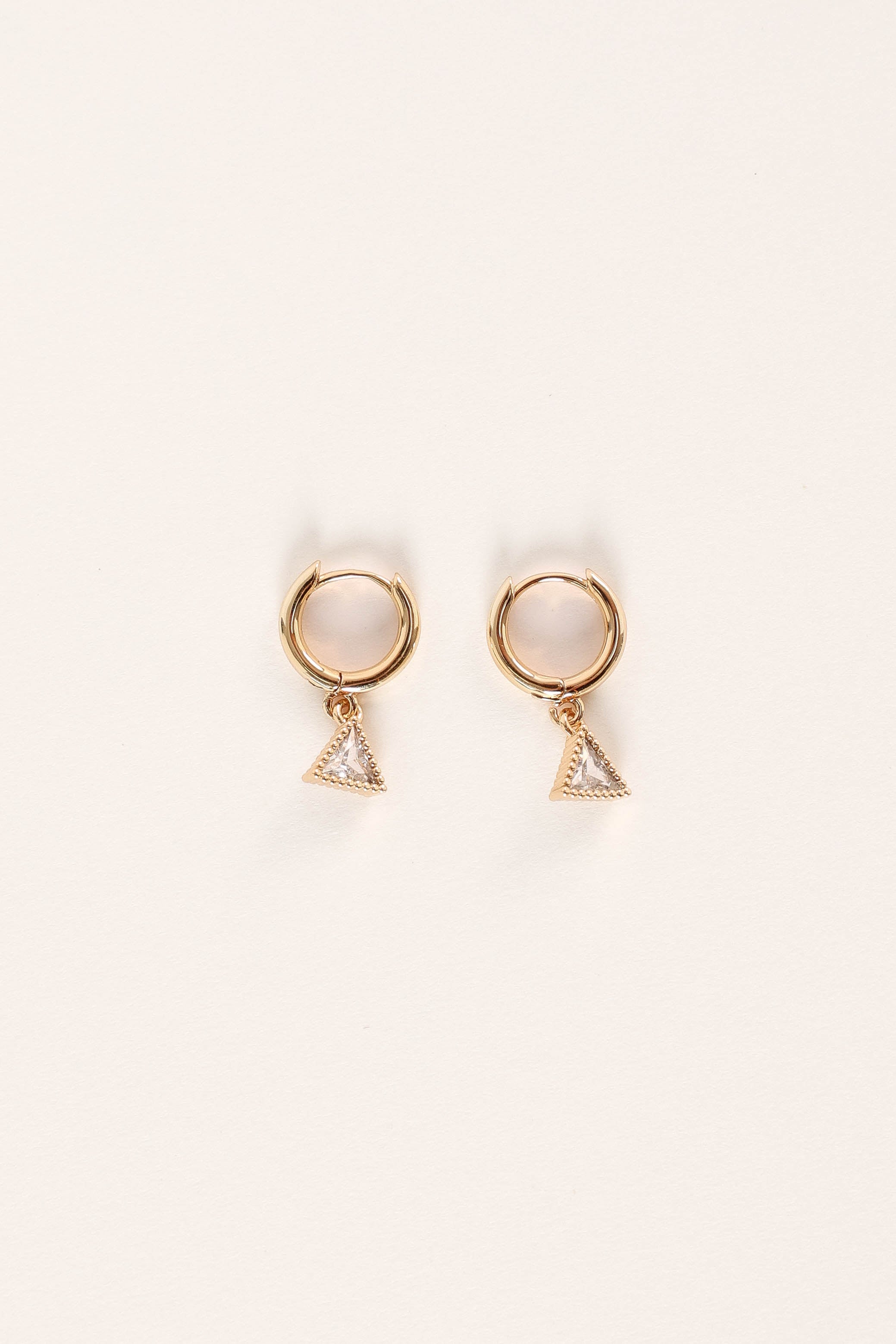 Petal and Pup USA ACCESSORIES Regina Triangle Drop Earrings - Gold One Size