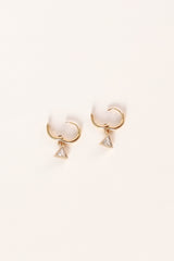 Petal and Pup USA ACCESSORIES Regina Triangle Drop Earrings - Gold One Size