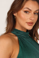 Petal and Pup USA ACCESSORIES Sadie Drop Earrings - Gold/Emerald One Size