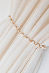 Petal and Pup USA ACCESSORIES Sofia Pearl Belt - Gold One Size