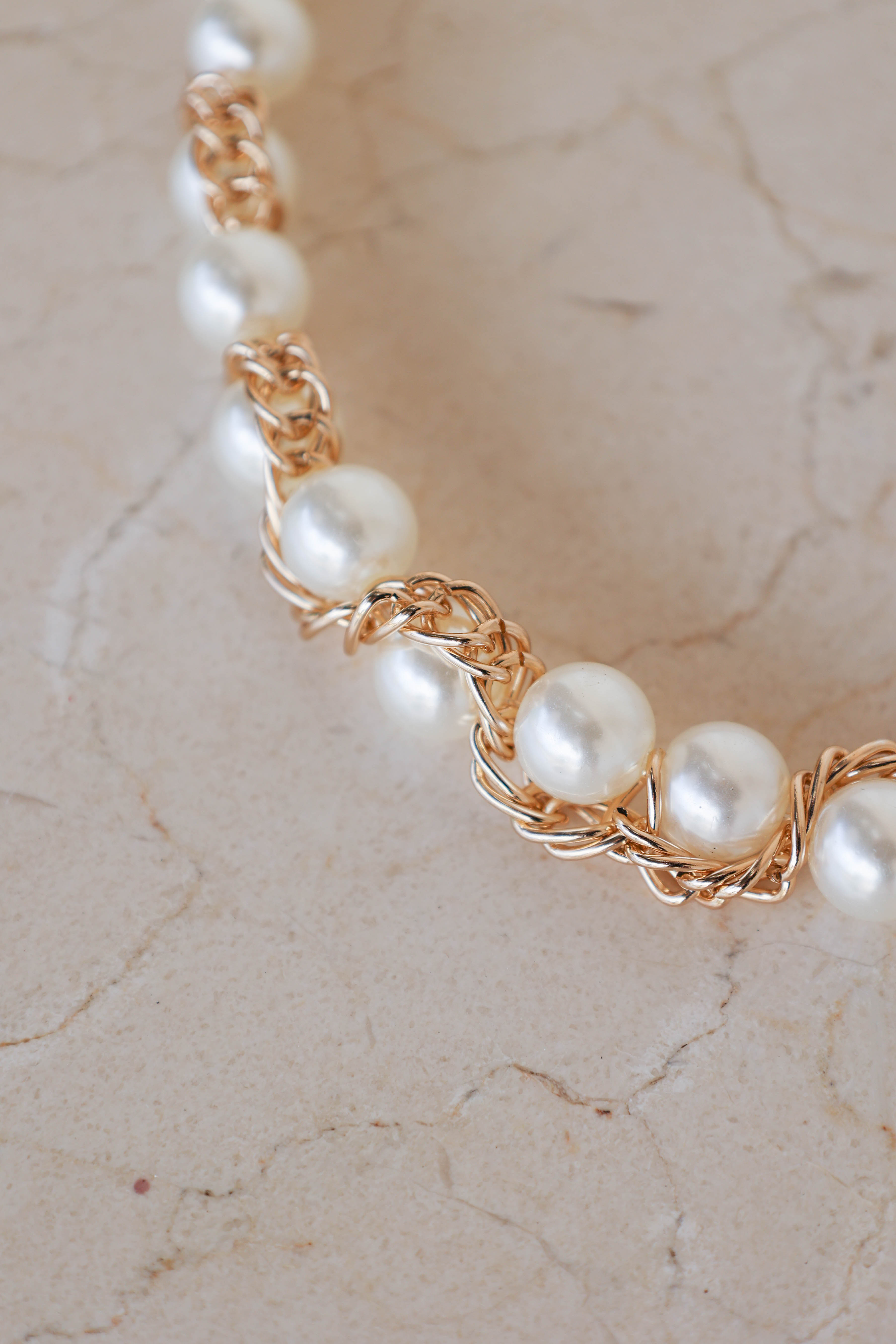 Petal and Pup USA ACCESSORIES Sofia Pearl Belt - Gold One Size