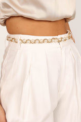 Petal and Pup USA ACCESSORIES Sofia Pearl Belt - Gold One Size