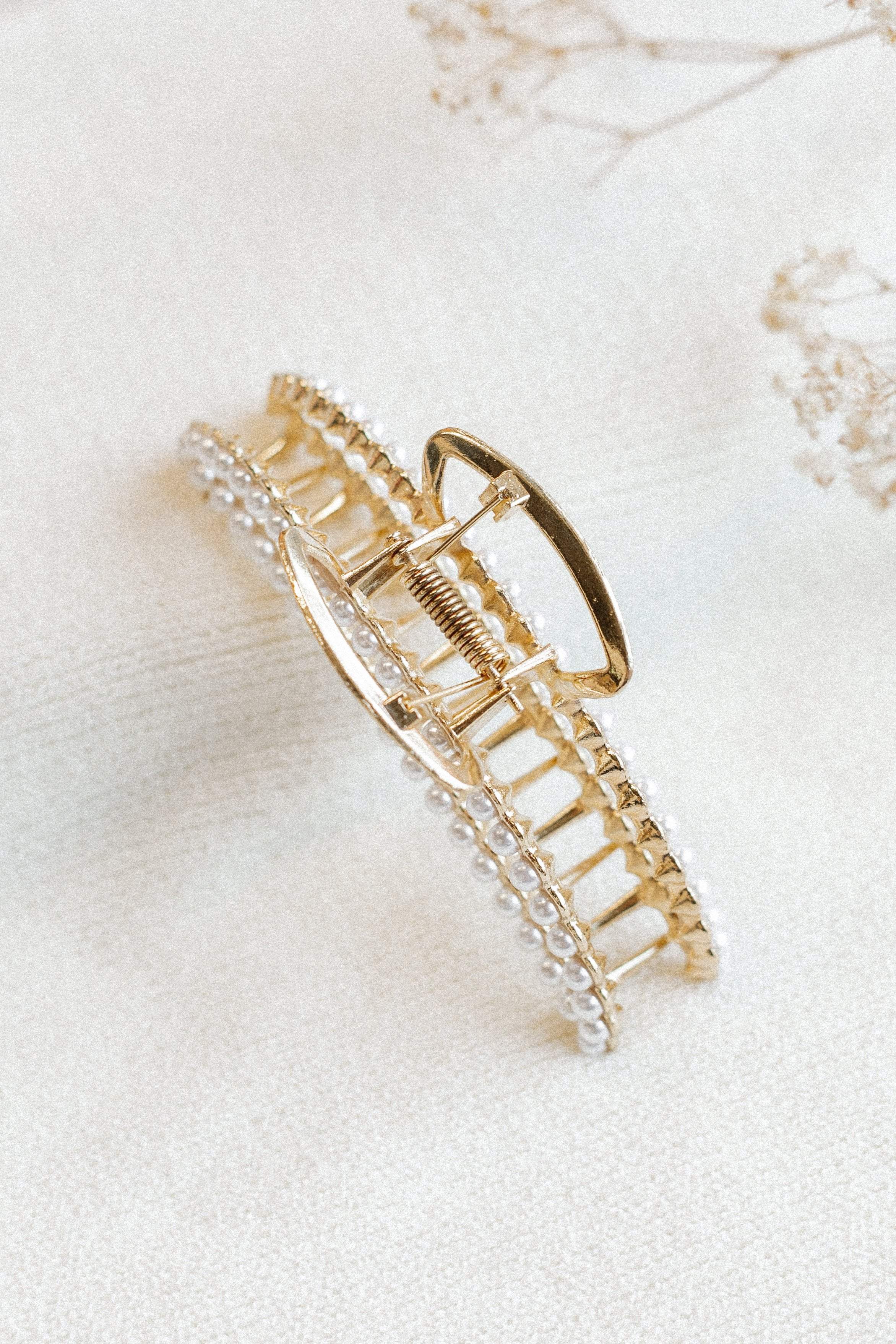 Petal and Pup USA ACCESSORIES Triska Hairclip - Pearl One Size