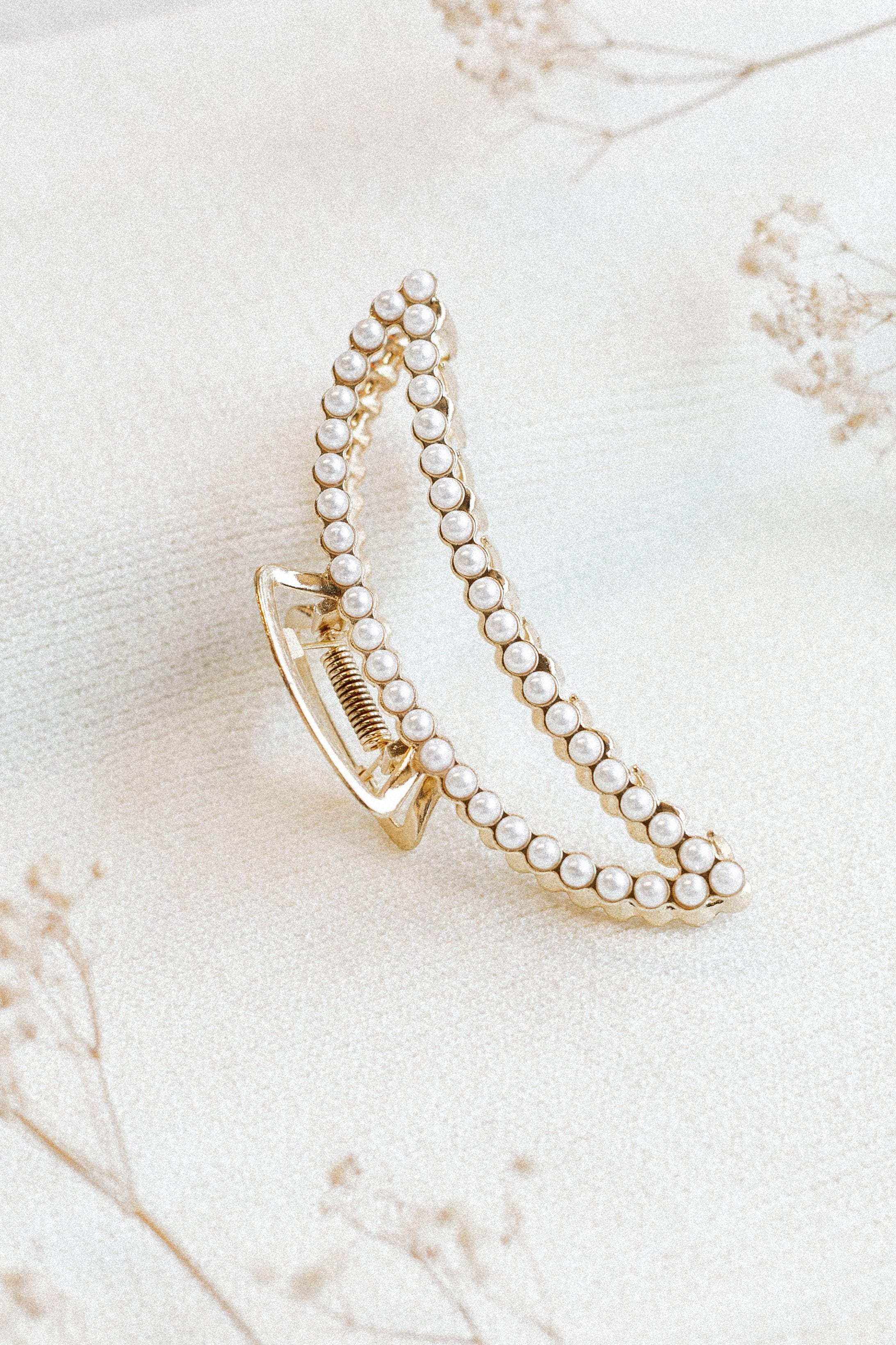 Petal and Pup USA ACCESSORIES Triska Hairclip - Pearl One Size