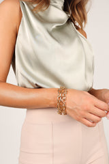 Petal and Pup USA ACCESSORIES Valentina Chain Bracelet 3 Pack - Gold One Size