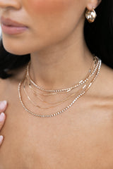 Petal and Pup USA ACCESSORIES @Venia Multi Layered Necklace - Gold One Size