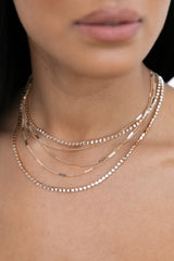 Petal and Pup USA ACCESSORIES @Venia Multi Layered Necklace - Gold One Size