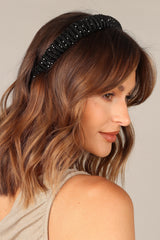 Petal and Pup USA ACCESSORIES Vera Embellished Headband - Black One Size