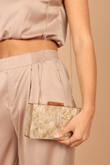 Petal and Pup USA ACCESSORIES Vixxie Resin Clutch - Beige Pearl One Size