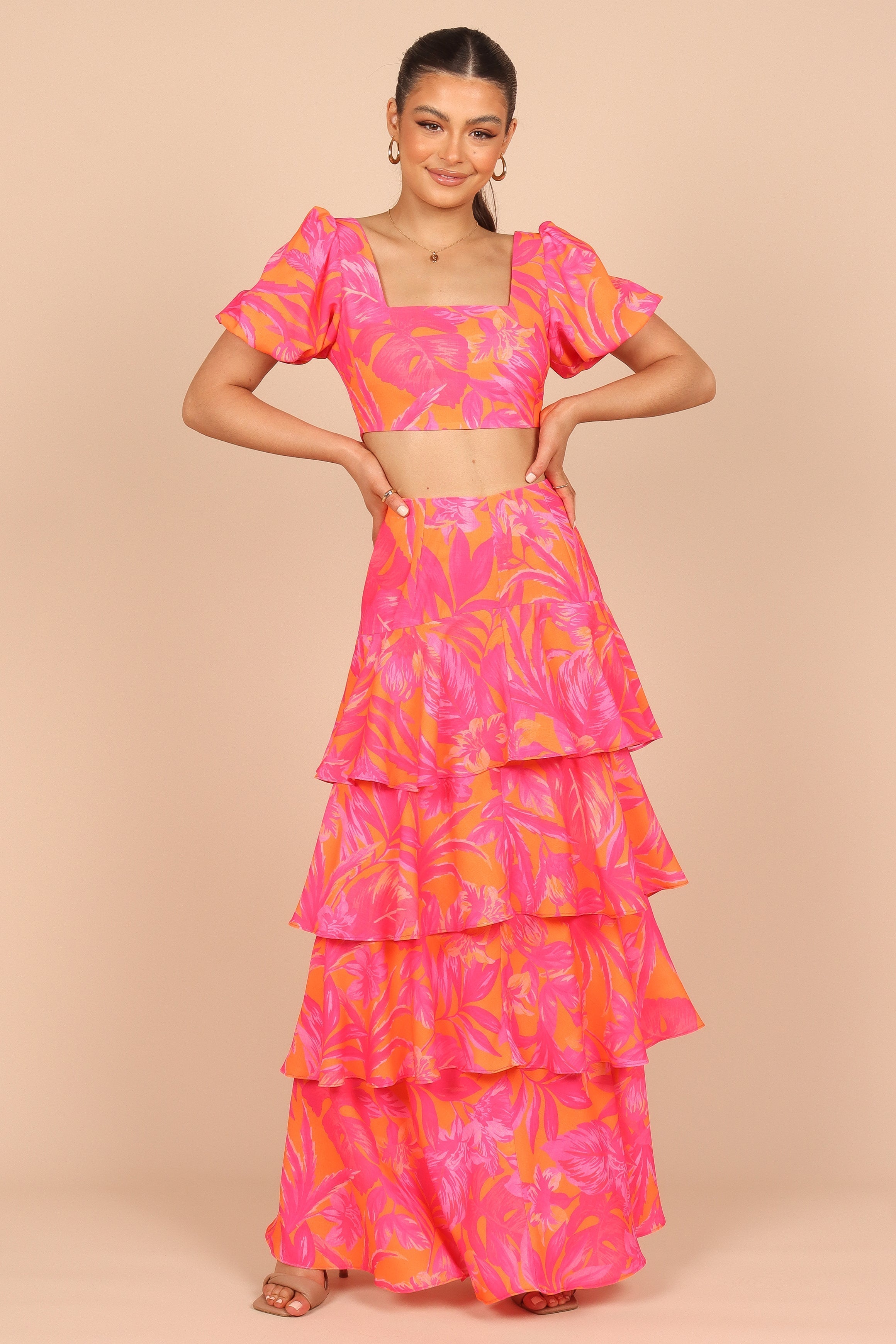 Petal and Pup USA BOTTOMS Addison Maxi Skirt - Pink Tropics