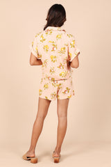 Petal and Pup USA BOTTOMS Cecily Tailored Shorts - Pink Floral