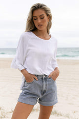 Petal and Pup USA BOTTOMS Daisy Shorts - Light Blue Wash