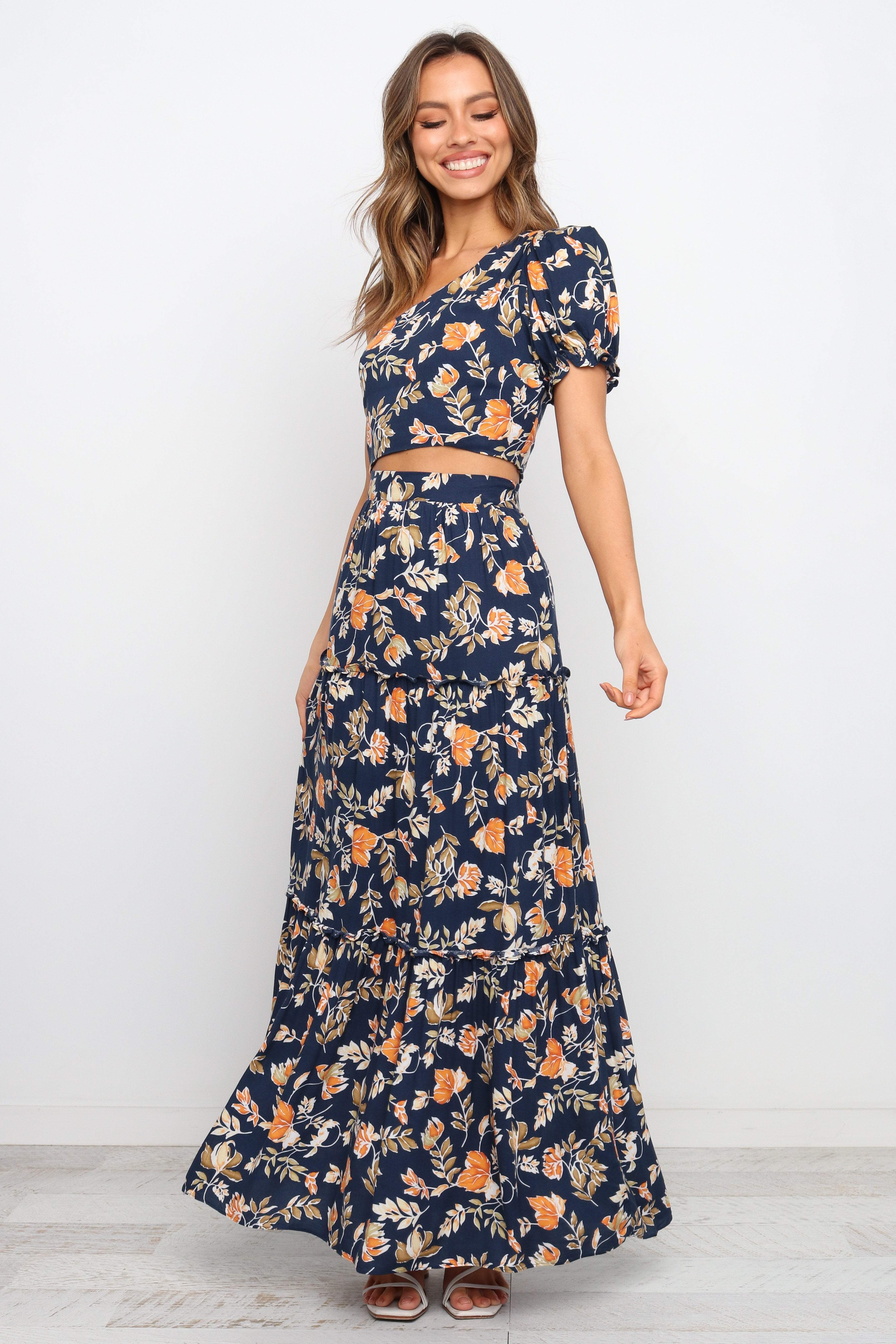 Petal and Pup USA BOTTOMS Deaville Skirt - Navy