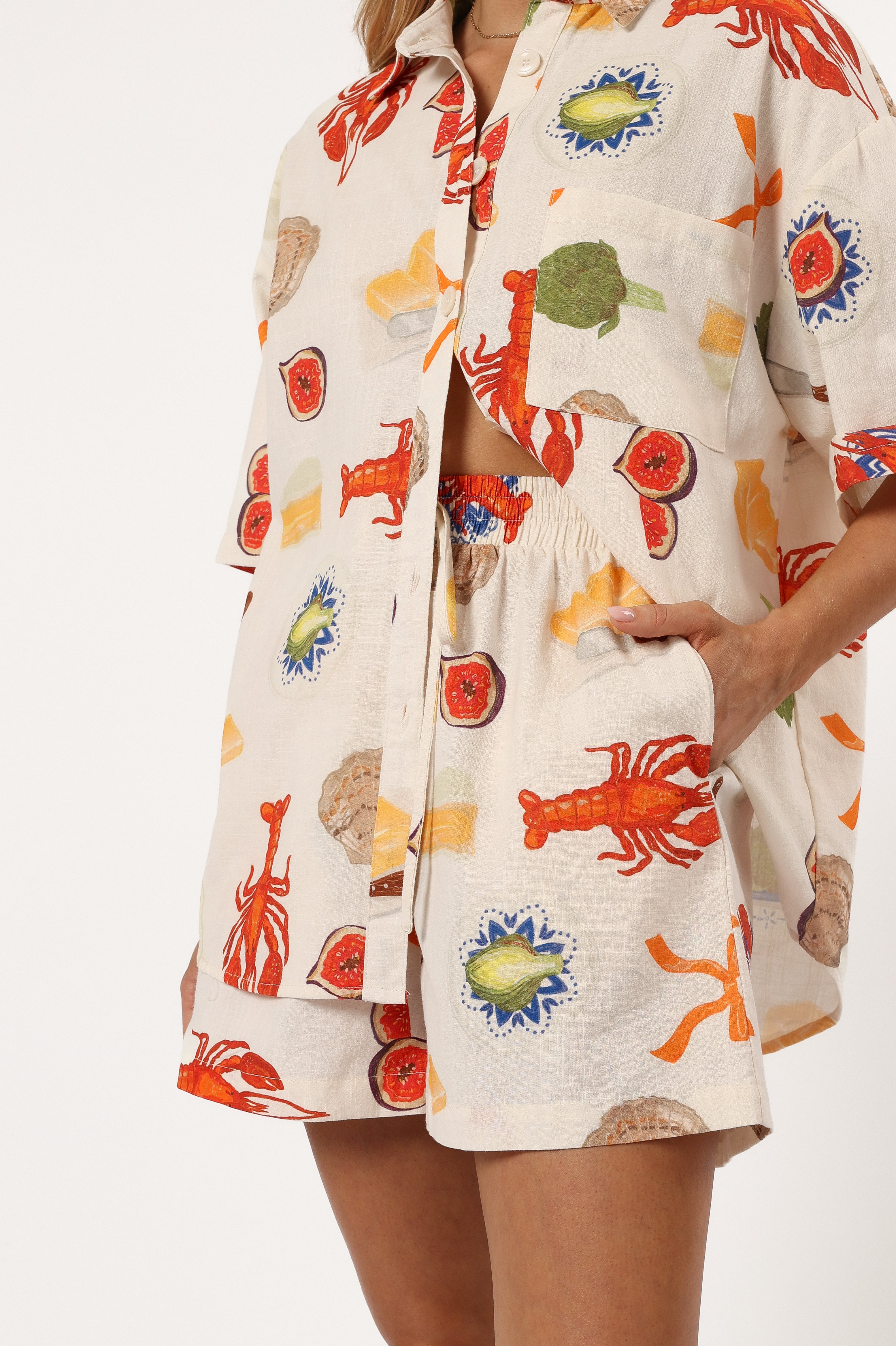 Petal and Pup USA BOTTOMS Hampton Short - Cream Multi