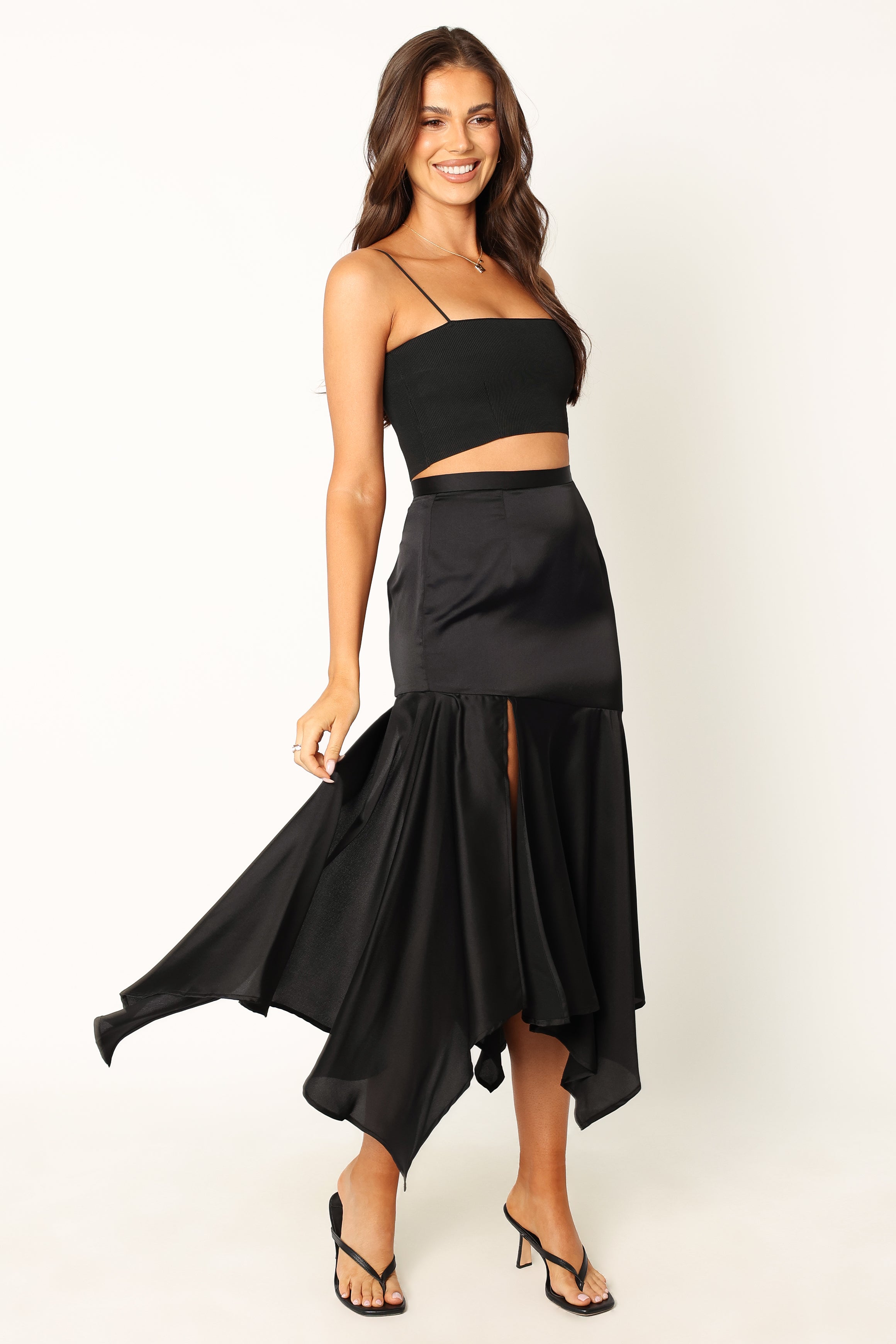 Petal and Pup USA BOTTOMS Jair Midi Skirt - Black