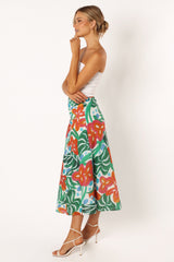 Petal and Pup USA BOTTOMS Lenny Midi Skirt - Kauai