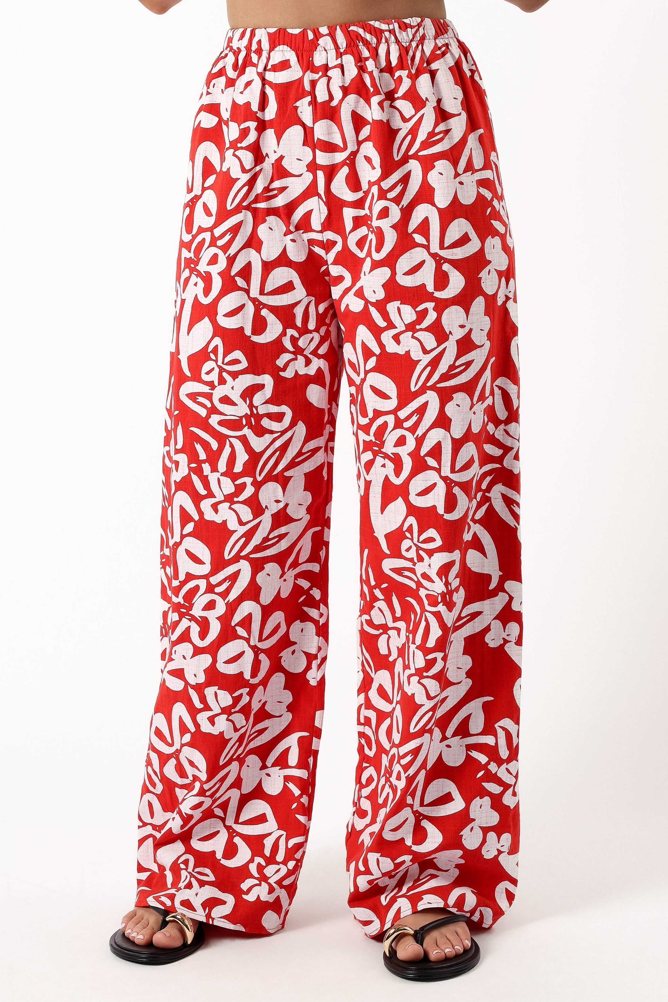 Petal and Pup USA BOTTOMS Luna Pants - Red Floral