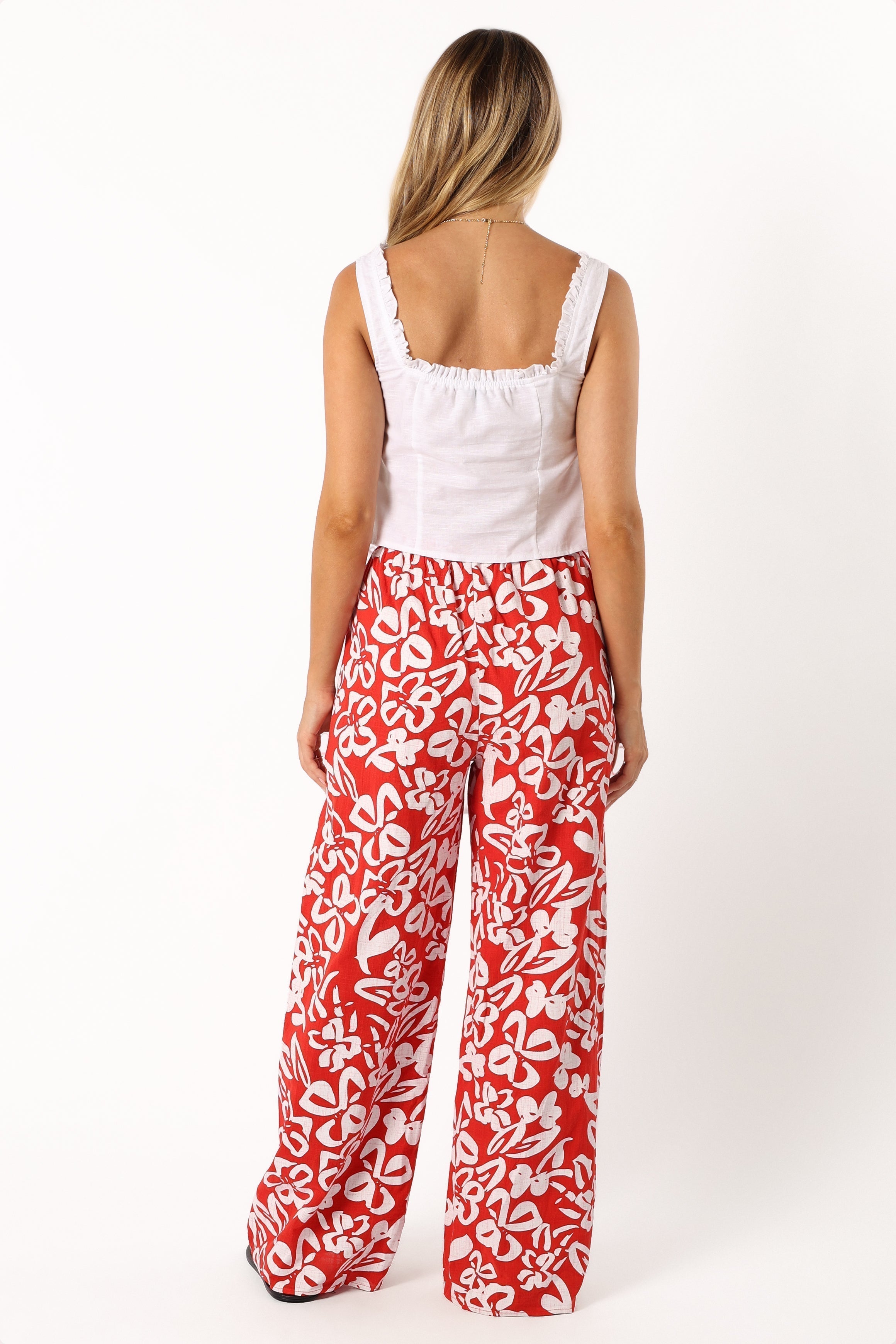 Petal and Pup USA BOTTOMS Luna Pants - Red Floral