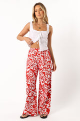 Petal and Pup USA BOTTOMS Luna Pants - Red Floral