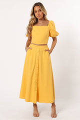 Petal and Pup USA BOTTOMS Mave Midi Skirt - Sunflower