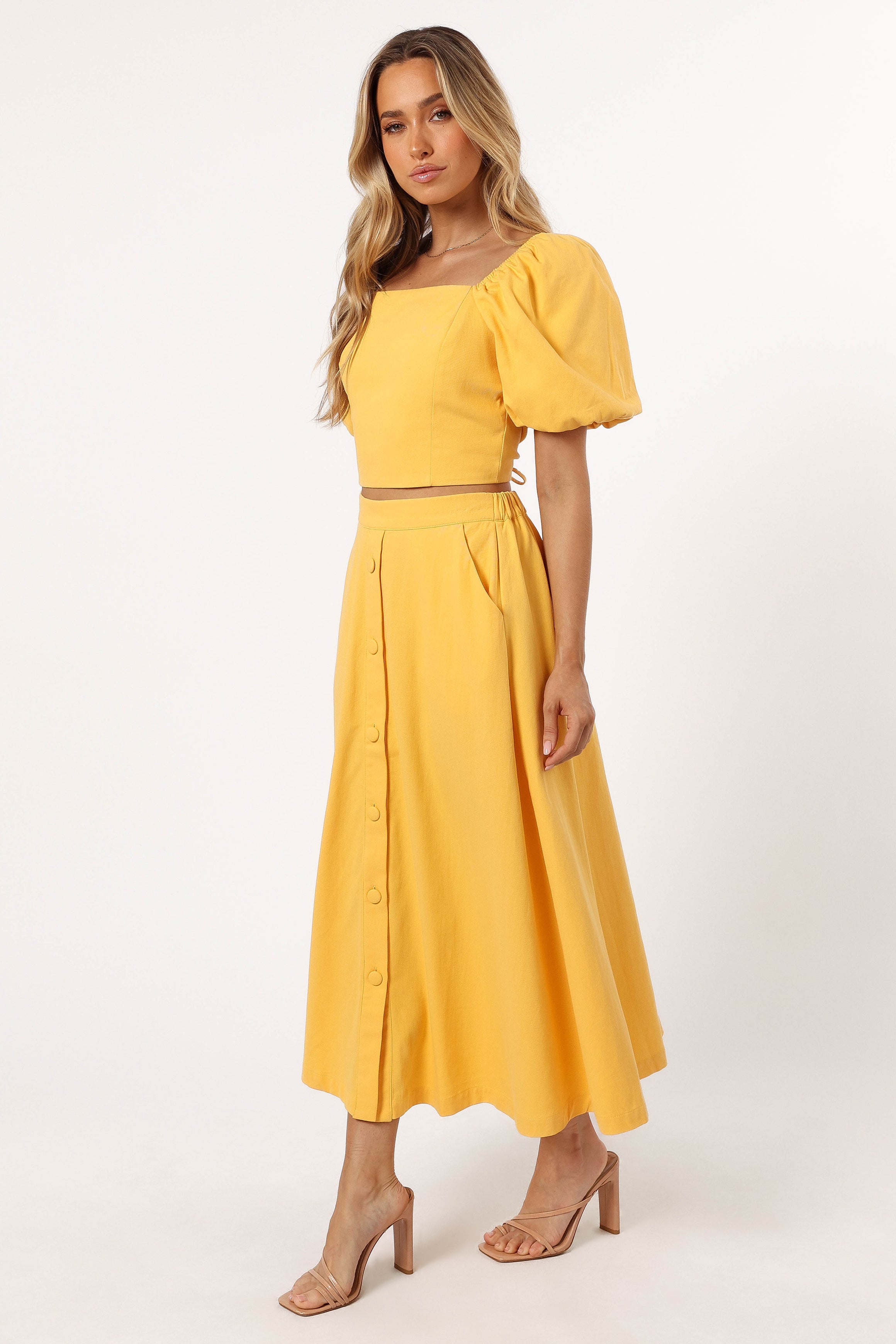 Petal and Pup USA BOTTOMS Mave Midi Skirt - Sunflower