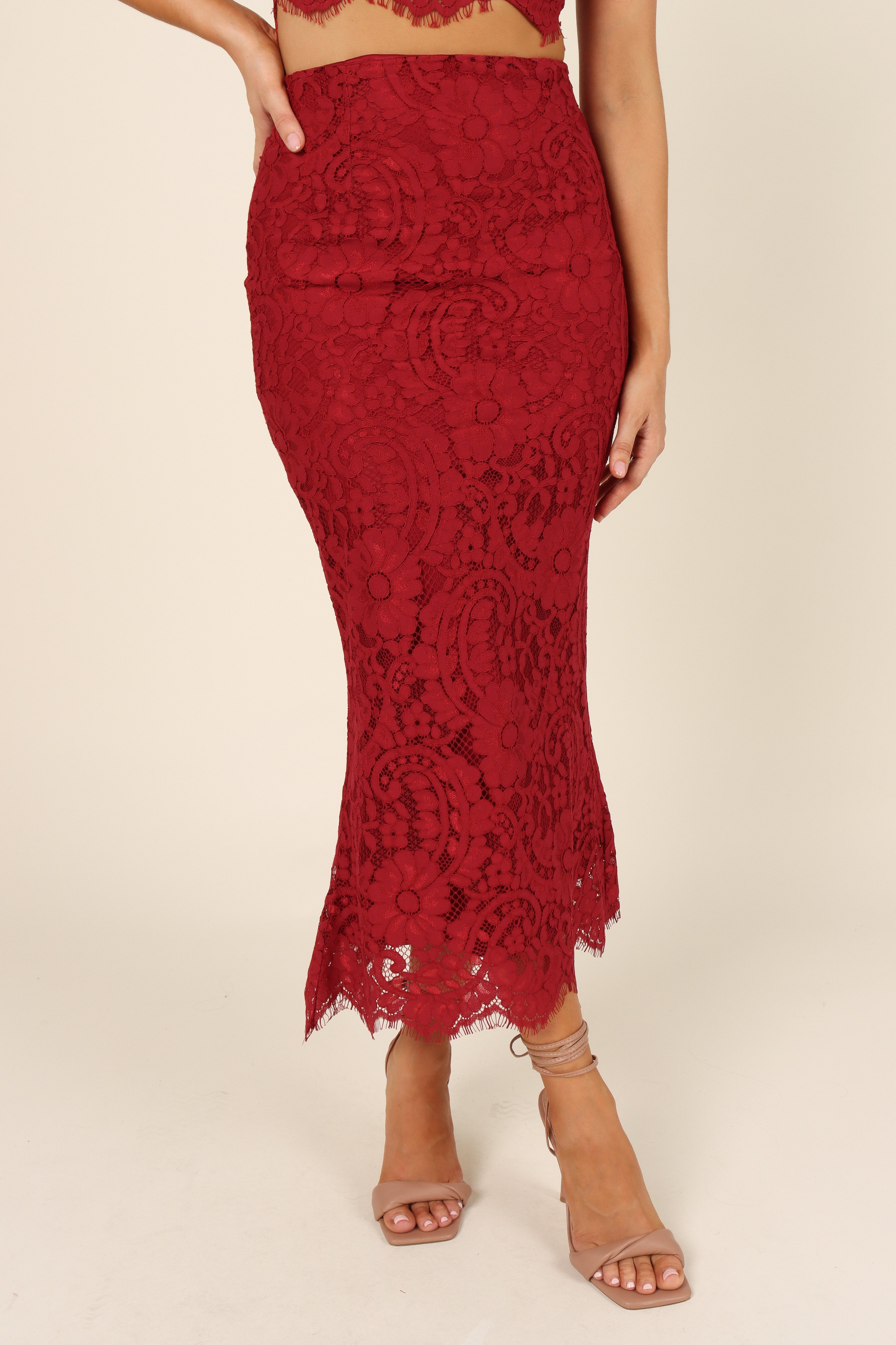 Petal and Pup USA BOTTOMS Maybelle Skirt - Wine