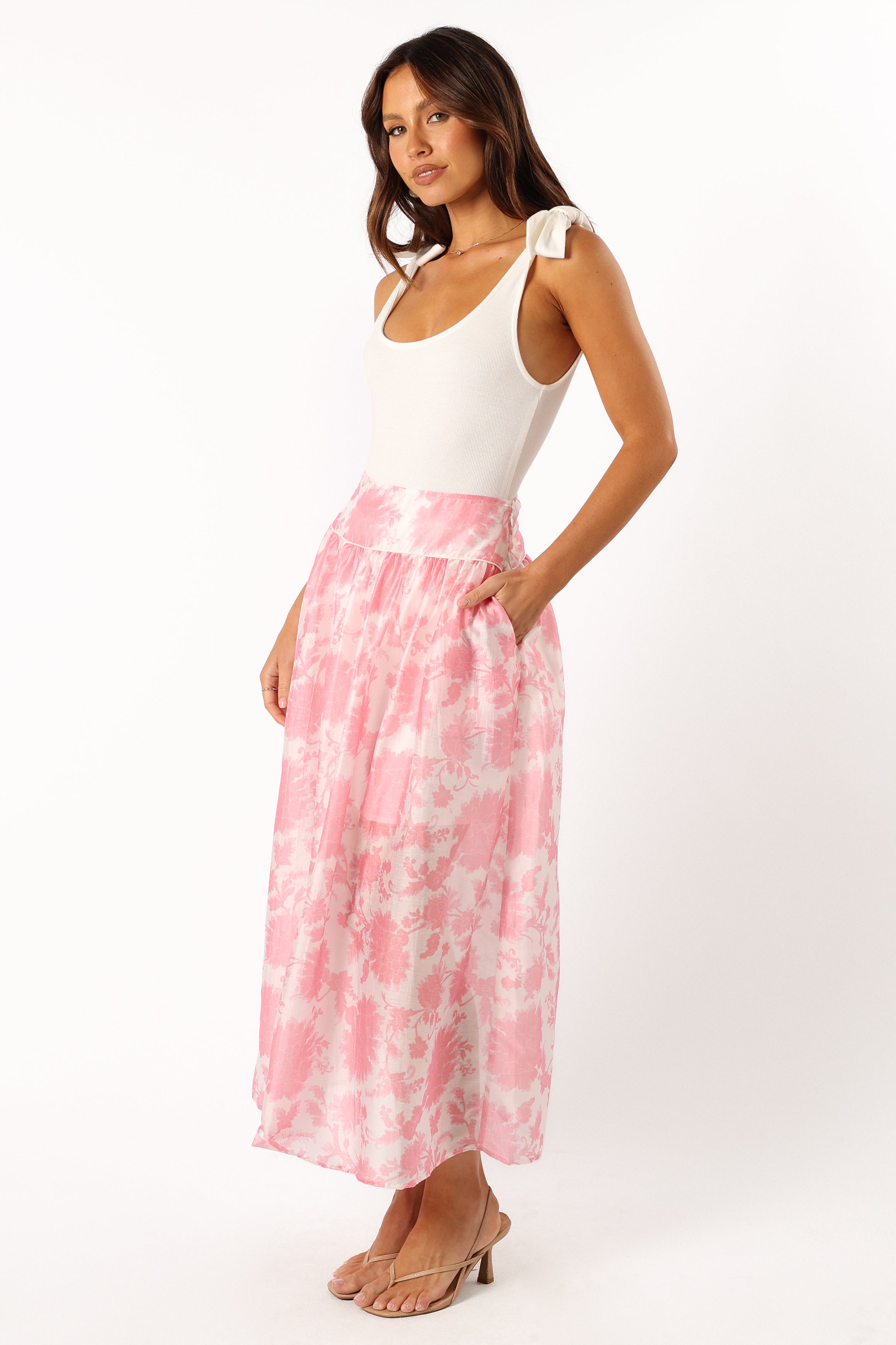 Petal and Pup USA BOTTOMS Miami Maxi Skirt - Pink Floral