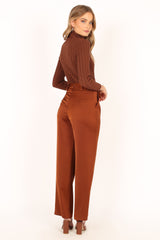 Petal and Pup USA BOTTOMS Miranda Pants - Brown