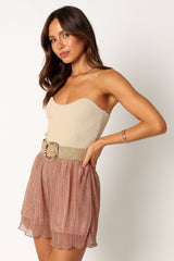 Petal and Pup USA BOTTOMS Nancy Plisse Shorts - Rose Gold