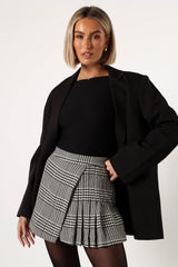 Petal and Pup USA BOTTOMS Natasha Mini Skort - Black/White