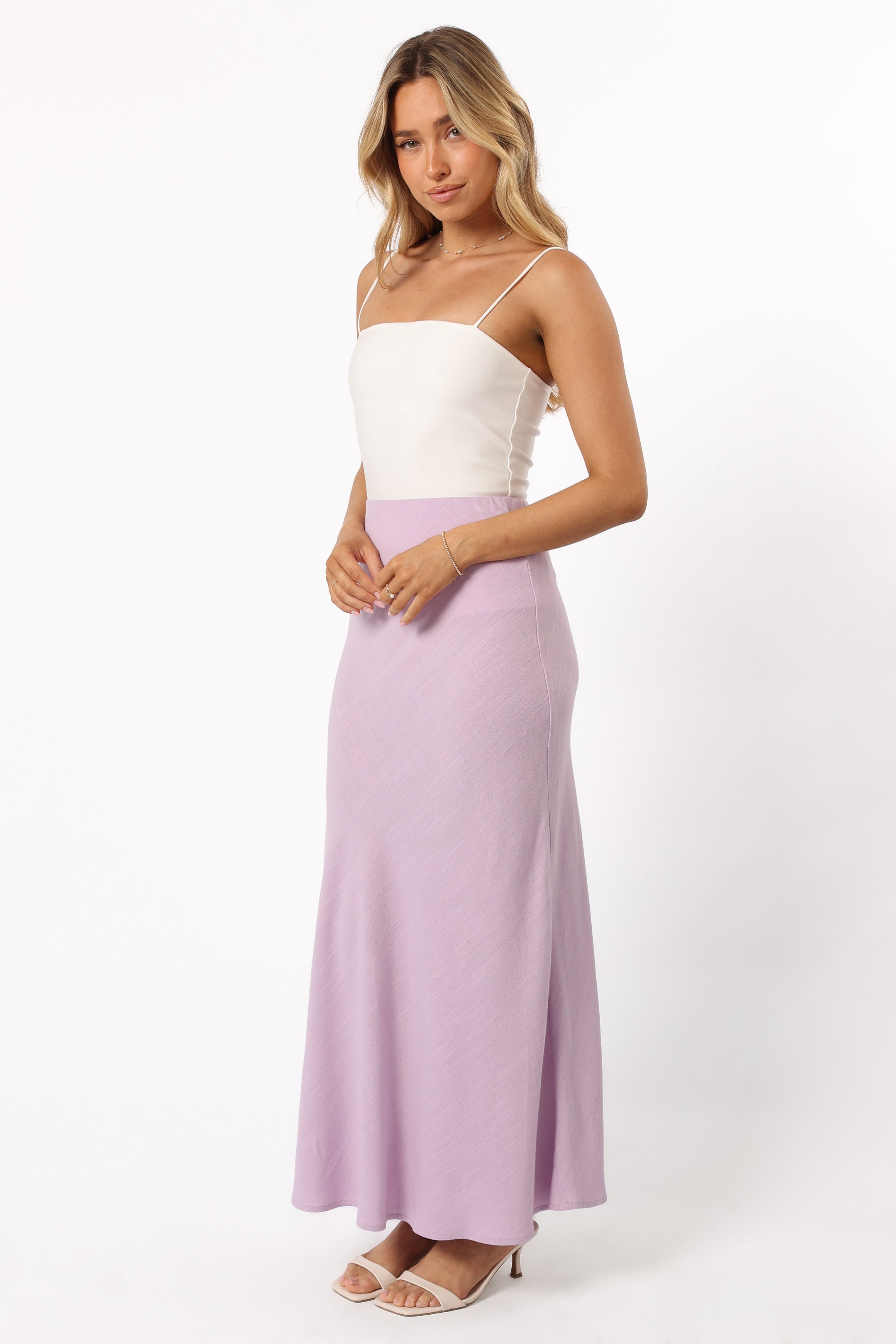 Petal and Pup USA BOTTOMS Nelle Midi Skirt - Lilac