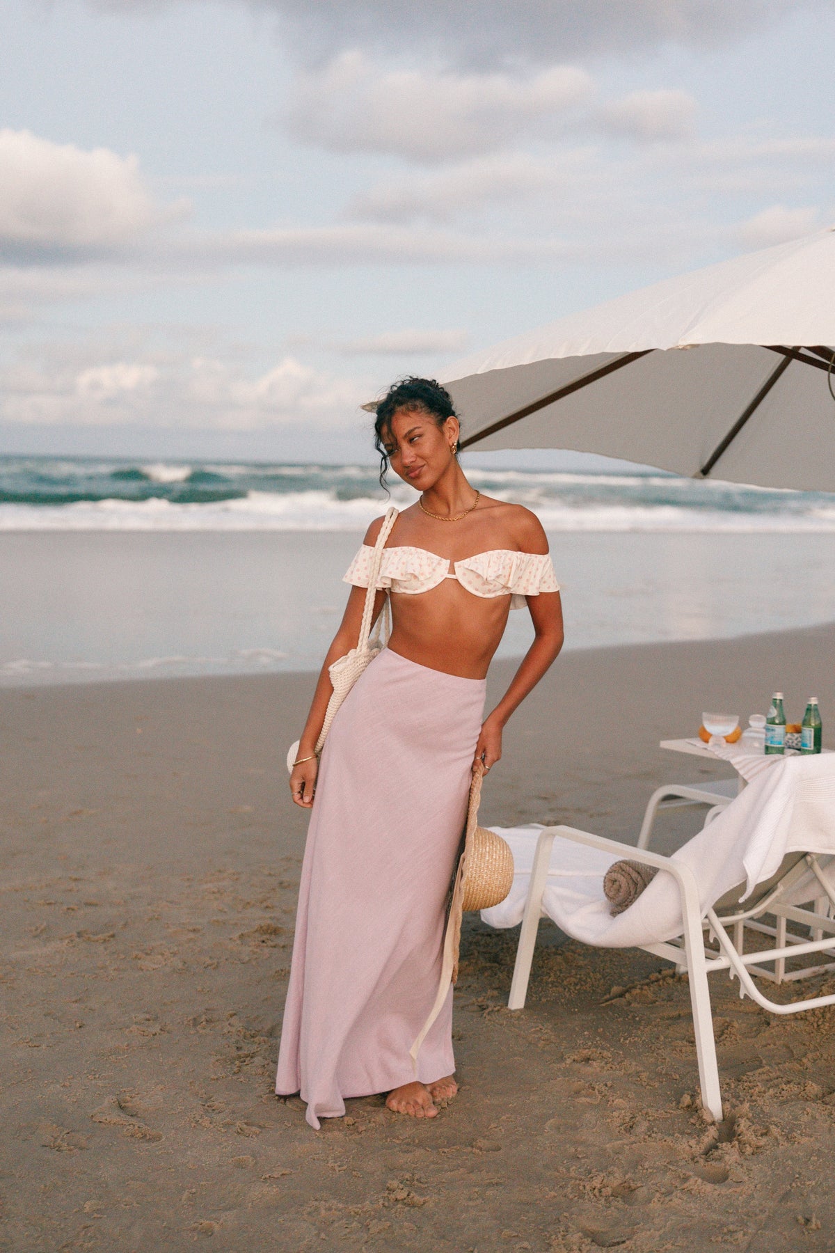 Petal and Pup USA BOTTOMS Nelle Midi Skirt - Lilac