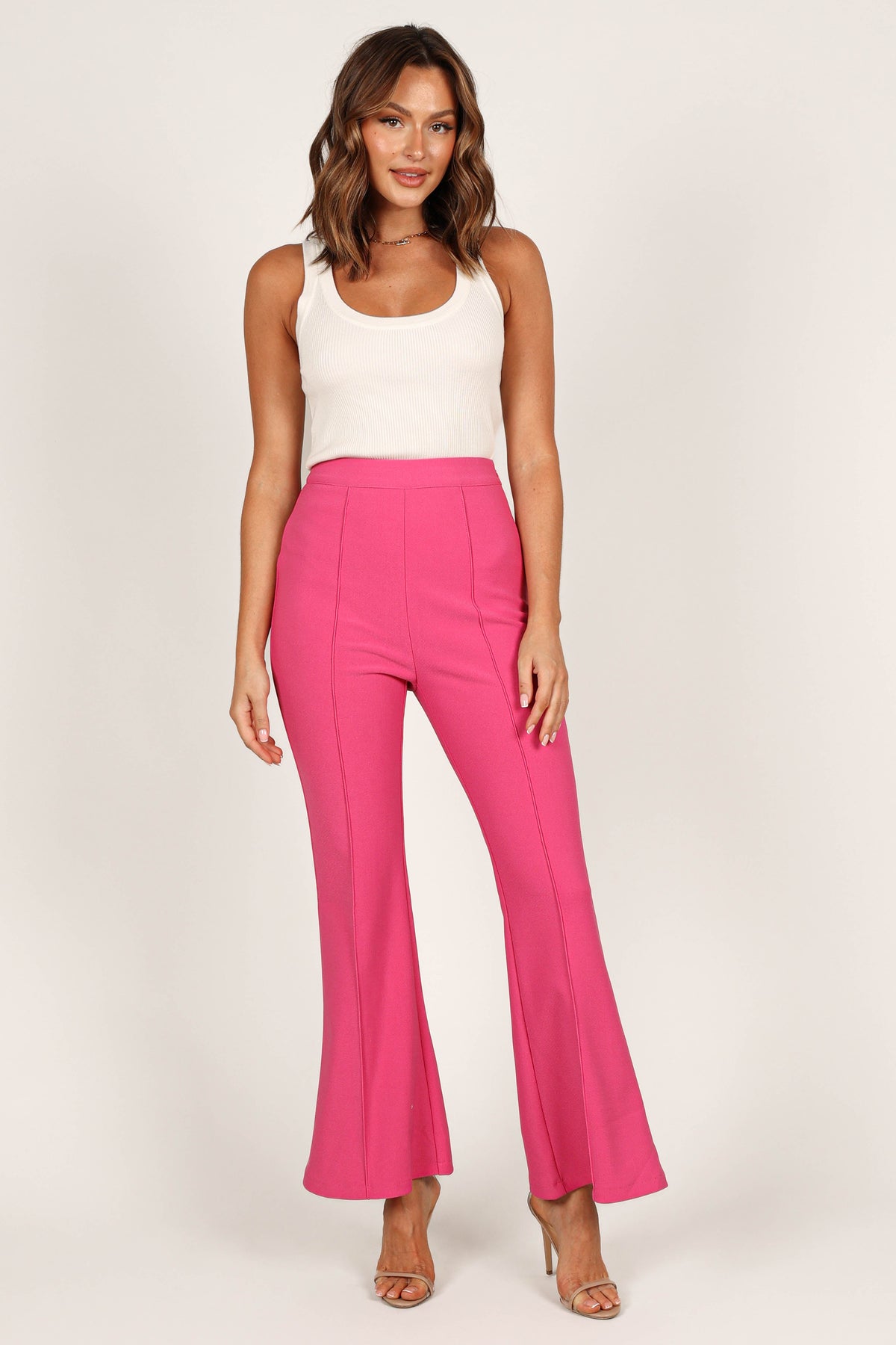 Petal and Pup USA BOTTOMS Rutherford Flared Ponte Pant - Fuchsia