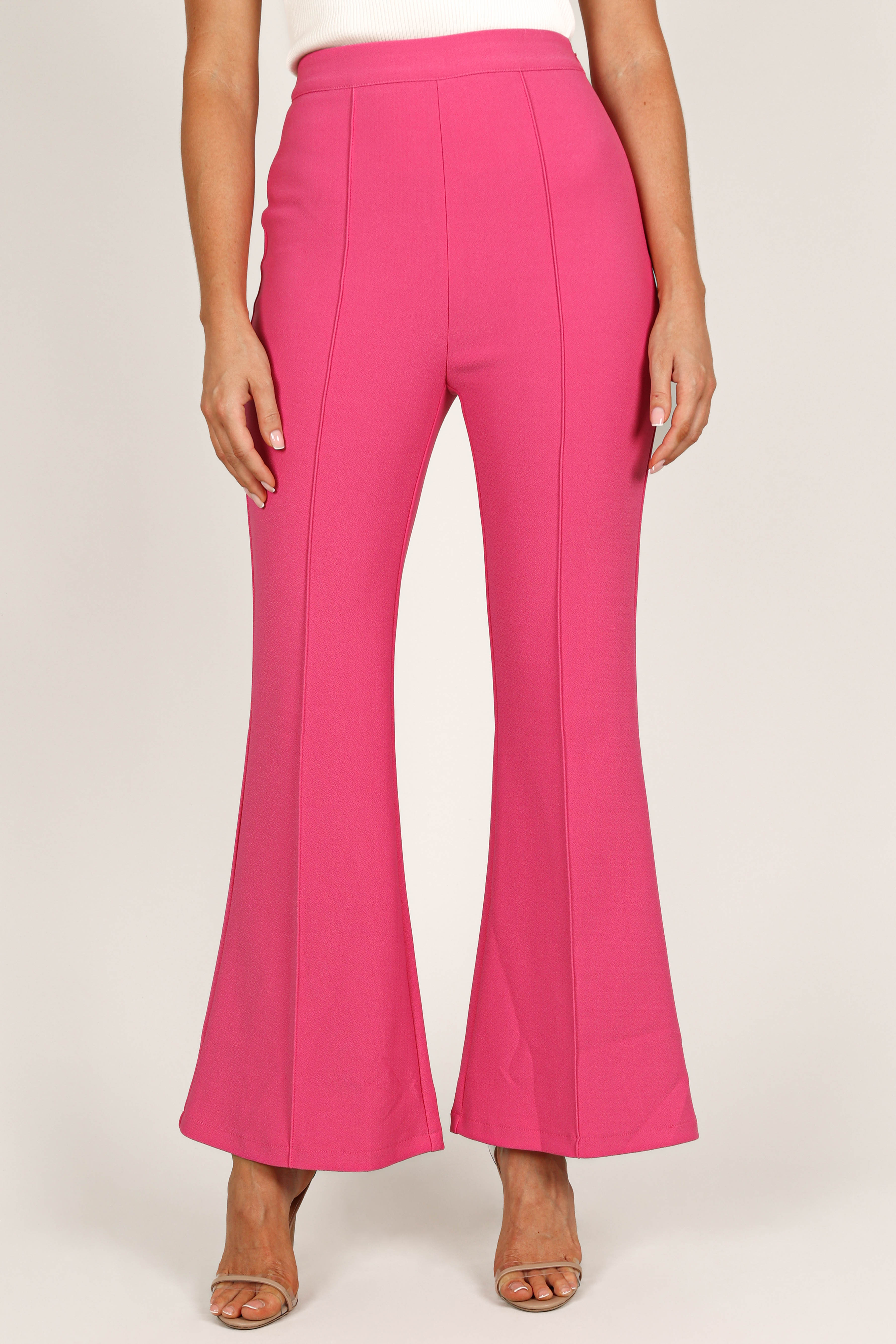 Petal and Pup USA BOTTOMS Rutherford Flared Ponte Pant - Fuchsia