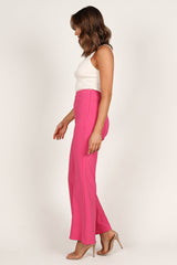 Petal and Pup USA BOTTOMS Rutherford Flared Ponte Pant - Fuchsia