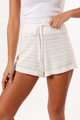 Petal and Pup USA BOTTOMS Ryleigh Knit Short - White