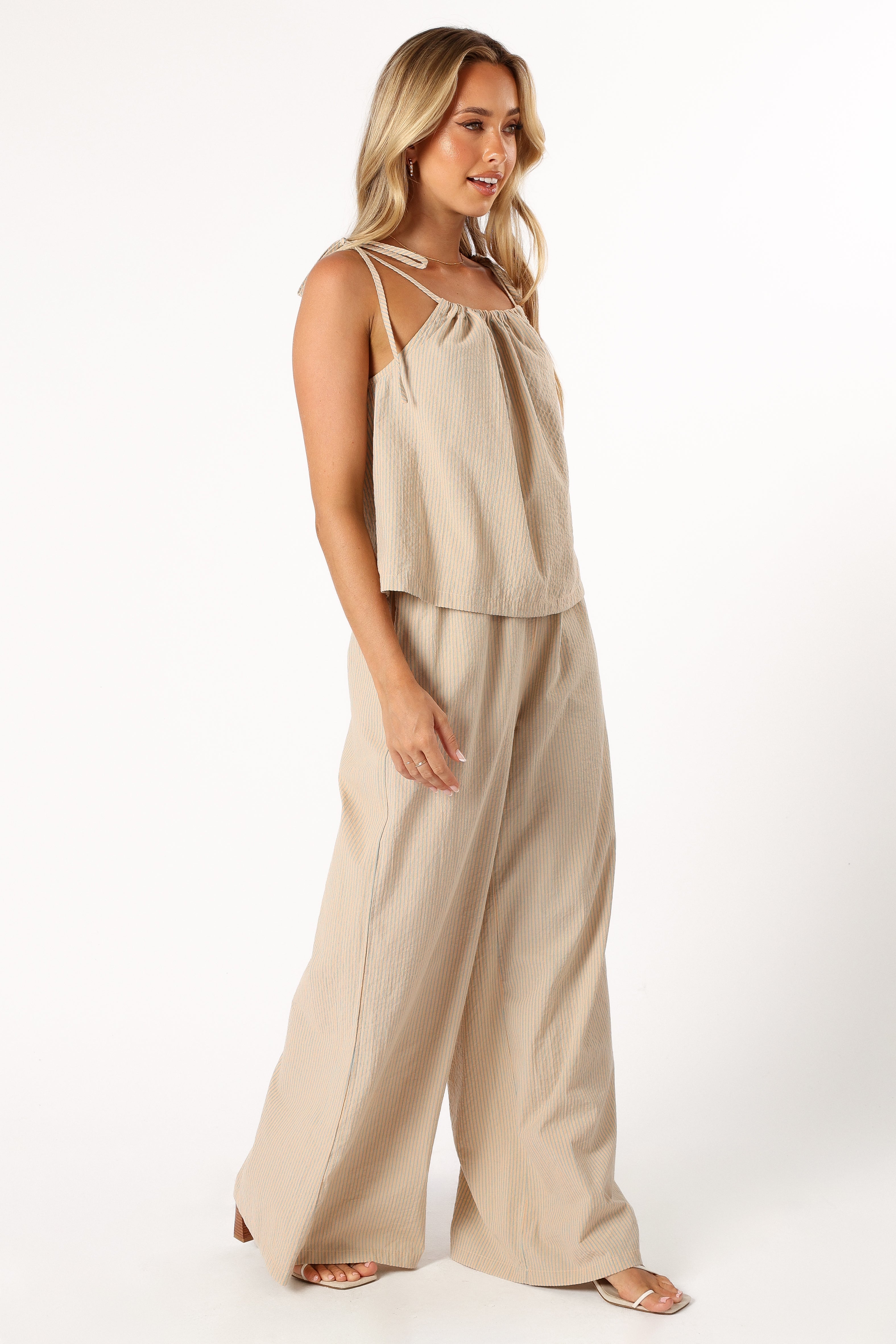 Petal and Pup USA BOTTOMS Savanna Striped Pants - Apricot