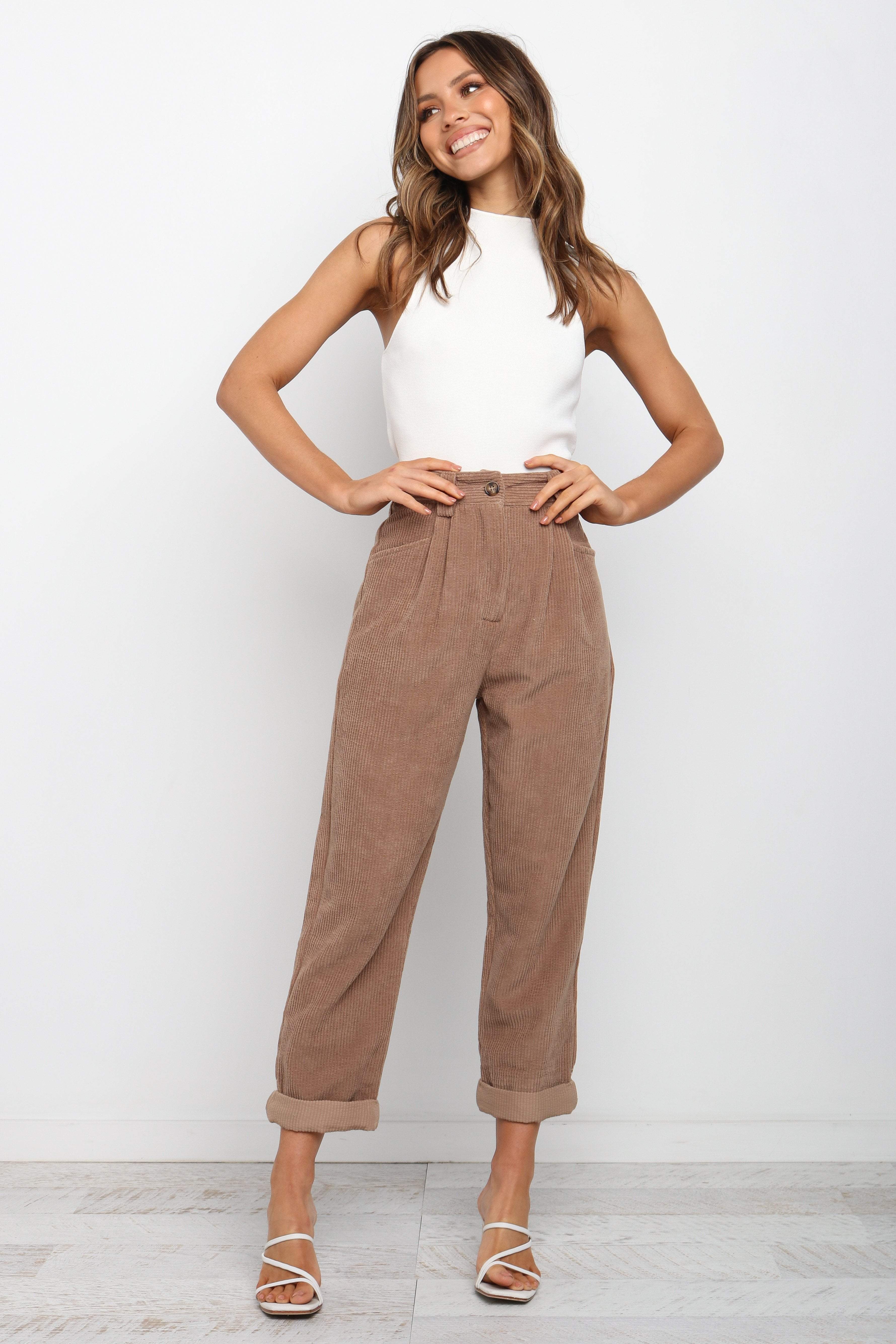Petal and Pup USA BOTTOMS Talaren Cord Pant - Brown
